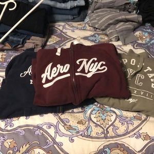 Bundle of Aeropostale sweat shirts /jackets in good condition